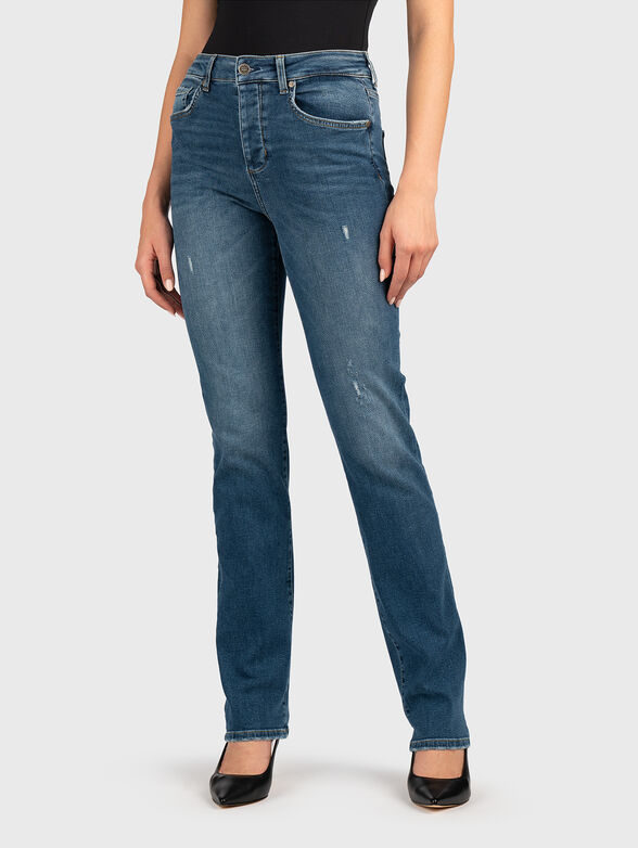 Straight jeans with logo - 1