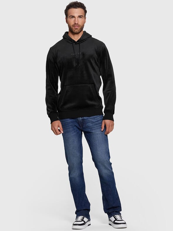 Black sweatshirt with logo motifs - 2
