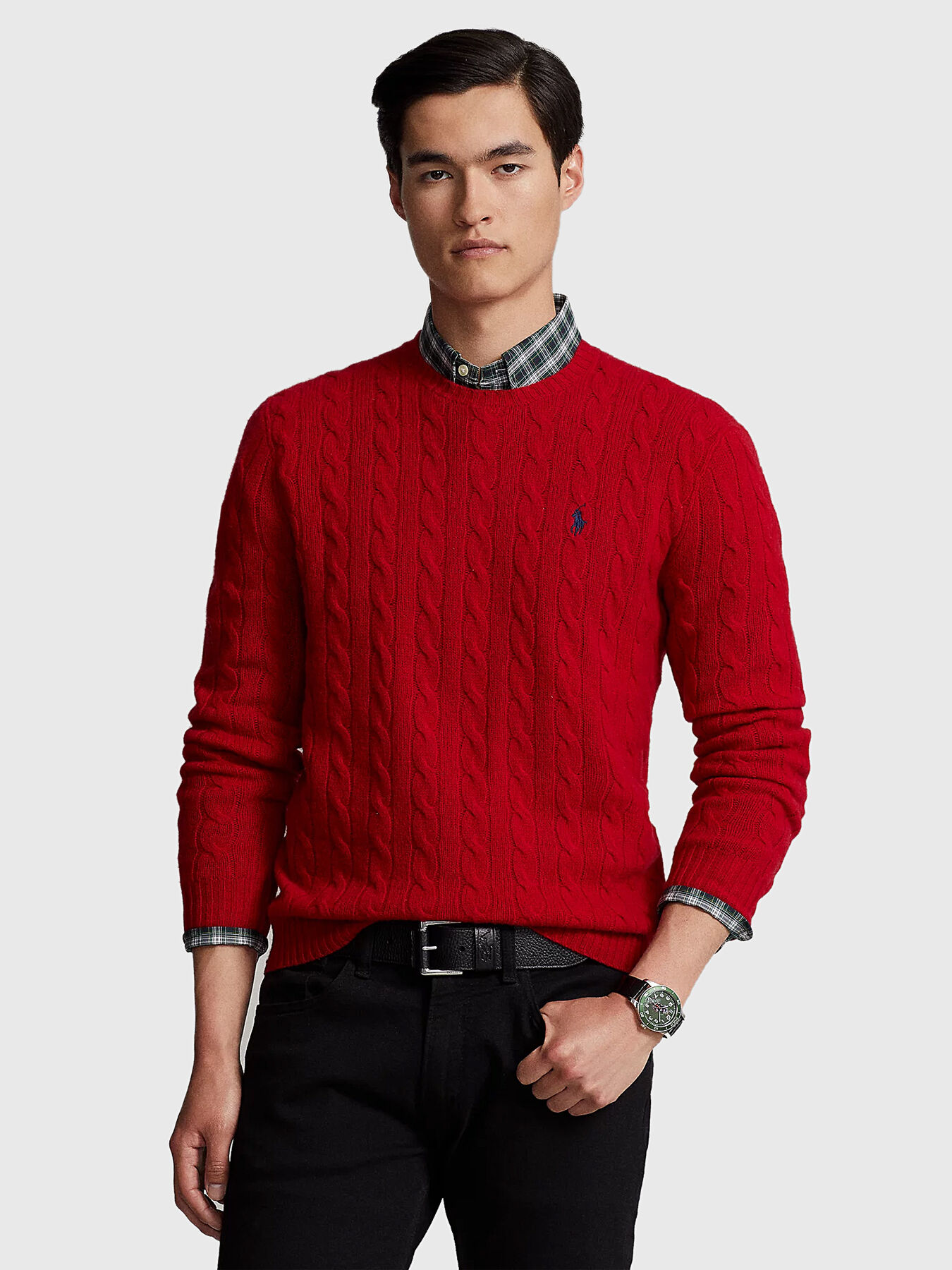 ファッションアイテム人気ランキング Red sweater in wool blend brand POLO RALPH LAUREN トップス