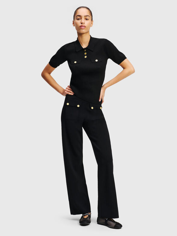 Polo shirt with gold buttons - 2