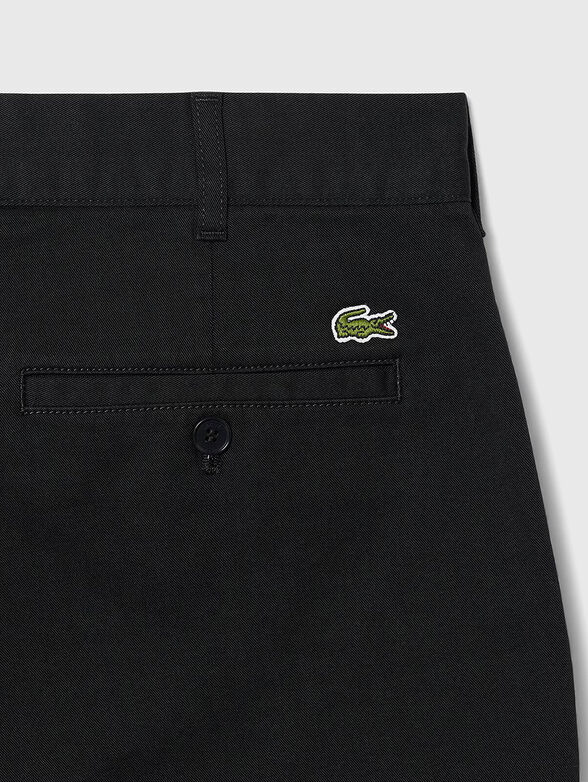 Cotton shorts in black - 3