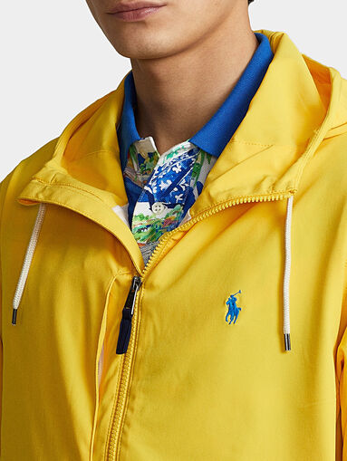 Packable jacket in yellow color - 3
