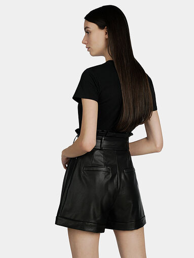 Black T-shirt with rhinestones - 4