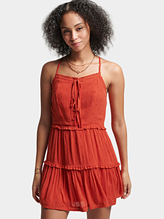 Mini dress with embroidery