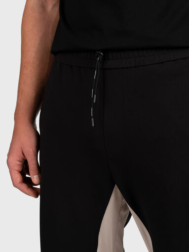 Sports pants with beige inserts - 3