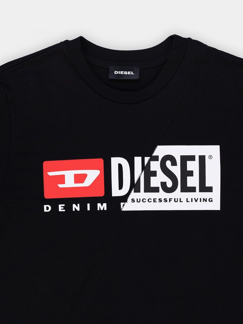 Cotton t-shirt with logo print - 3