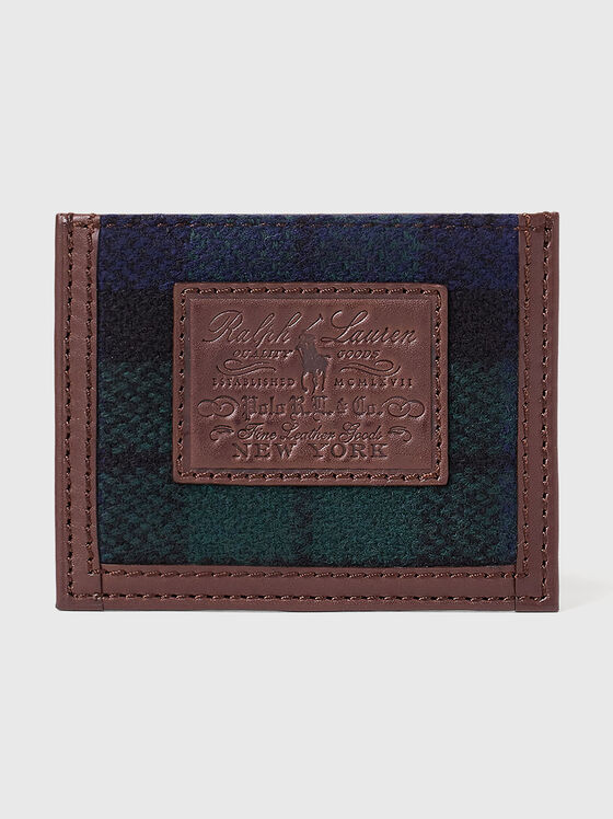 Кафяв картодържател  с лого детайл - 1