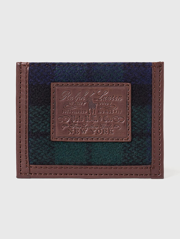 Brown card holder with logo detail - 1