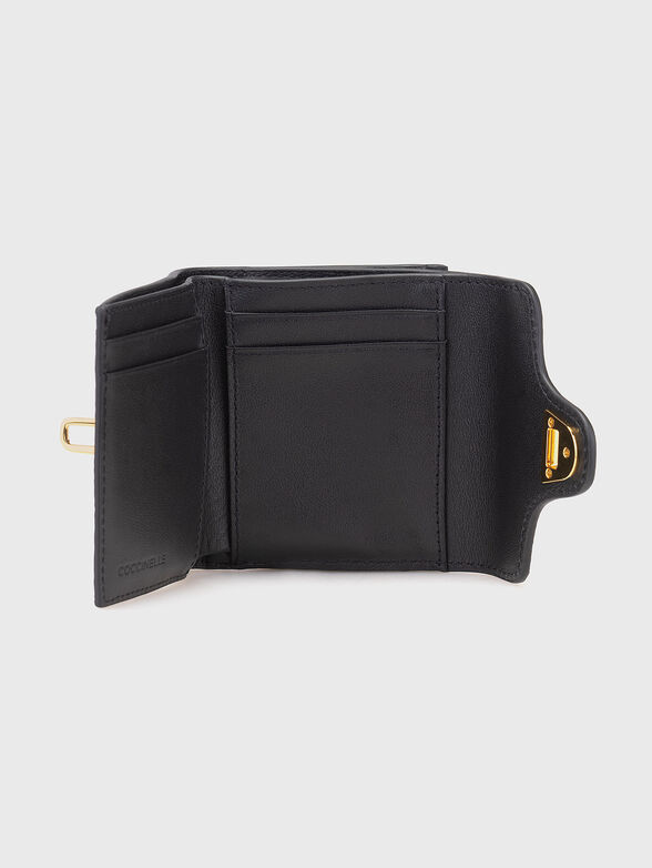Leather wallet with gold detail - 3