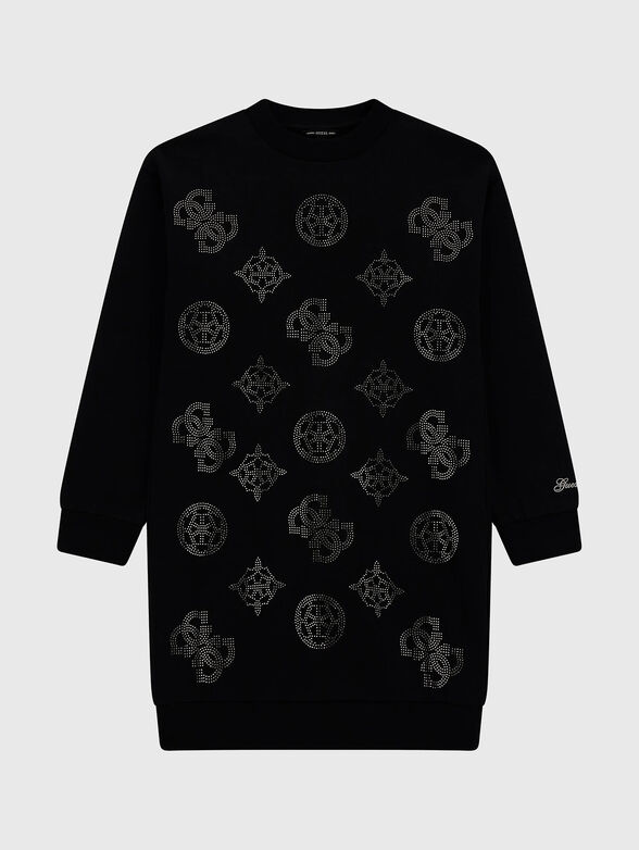 Black dress with rhinestones  - 1