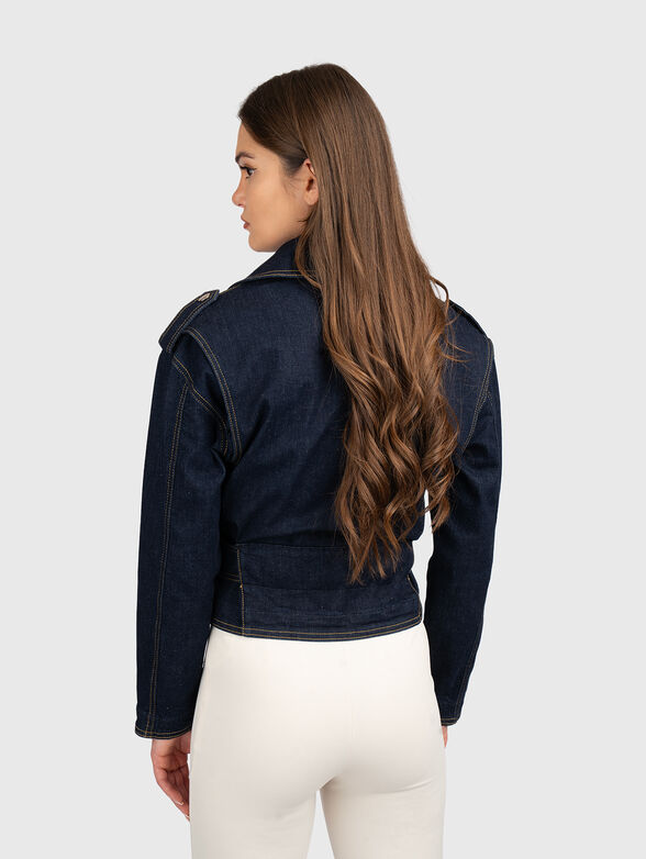 Denim jacket with accent belt  - 2