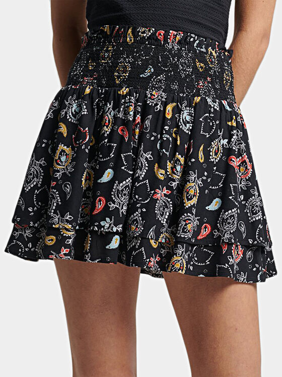 Black skirt with paisley print - 1