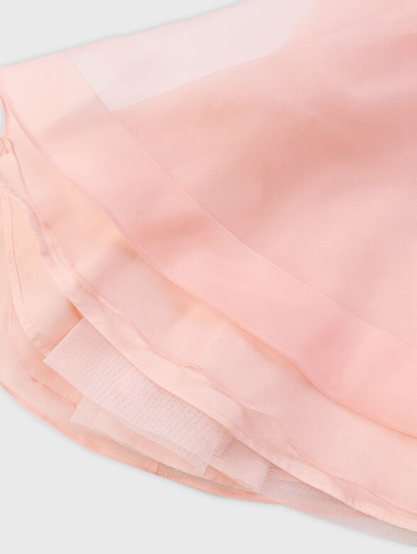 Dress with floral organza brooch  - 6