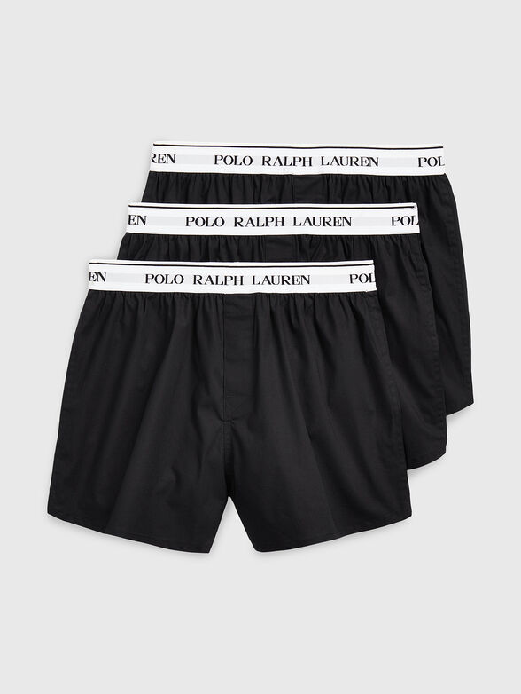 Set of three pairs of black boxers - 0