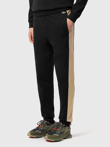 Black sports trousers with contrasting trims - 3