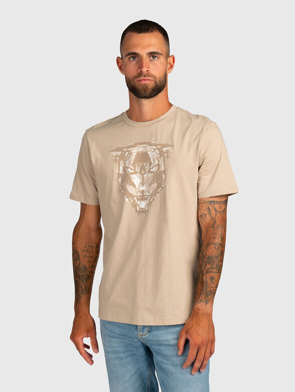 T-shirt with oval neckline - 1