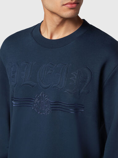 GOTHIC P round neck swetshirt in black - 4