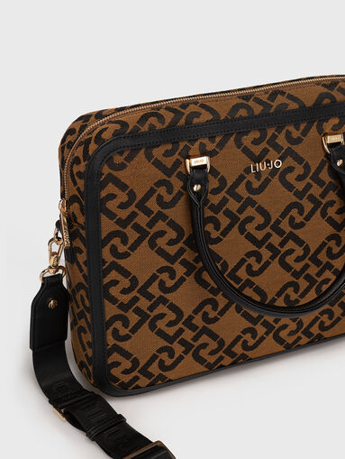 Monogram logo laptop bag - 5
