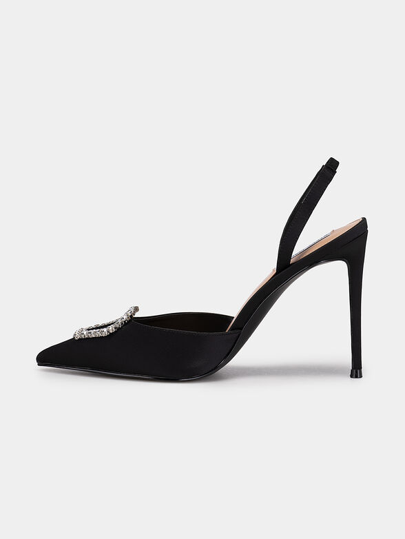 VIONNET black satin sandals - 4