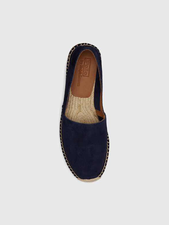 Dark blue suede espadrilles - 4
