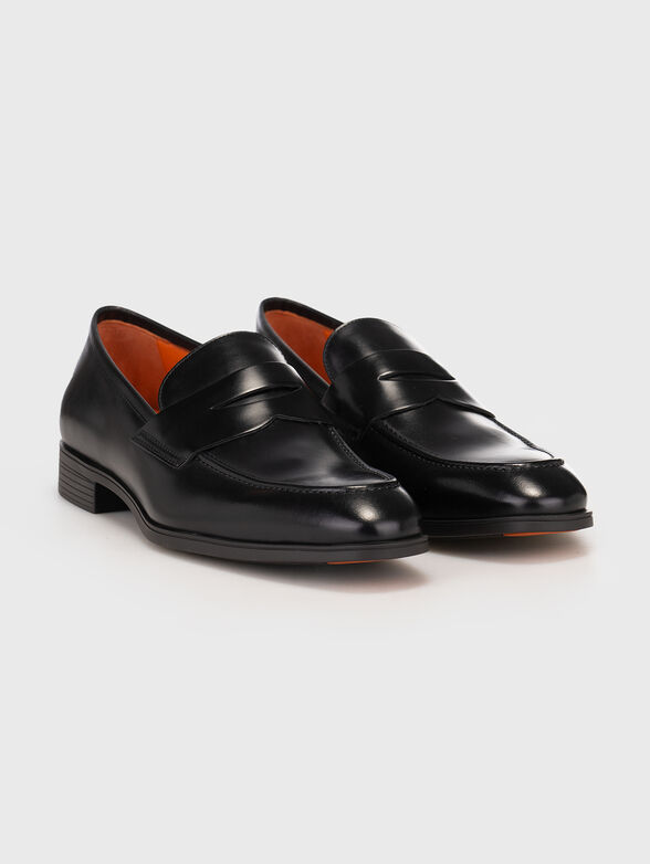 Black calf leather loafers - 2