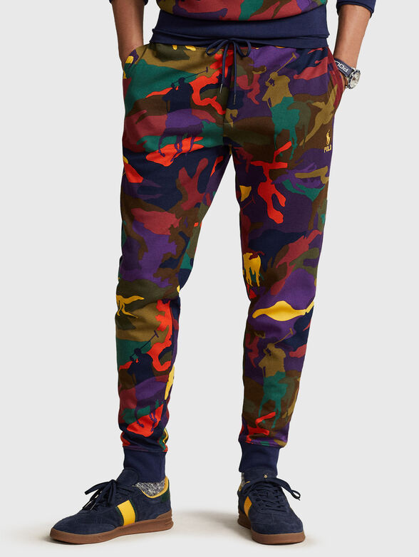 Camouflage print sweatpants - 1