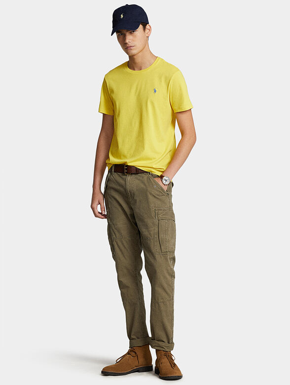 T-shirt in yellow with logo accent - 2