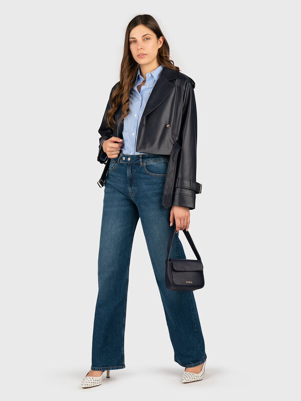 Short cut jacket with waist belt - 1