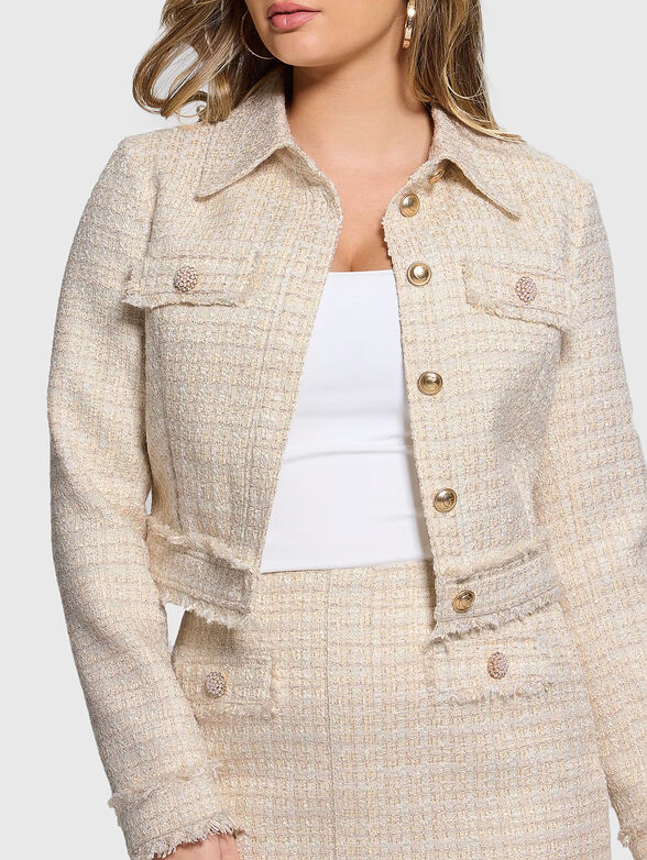 Cropped blazer made of tweed - 4