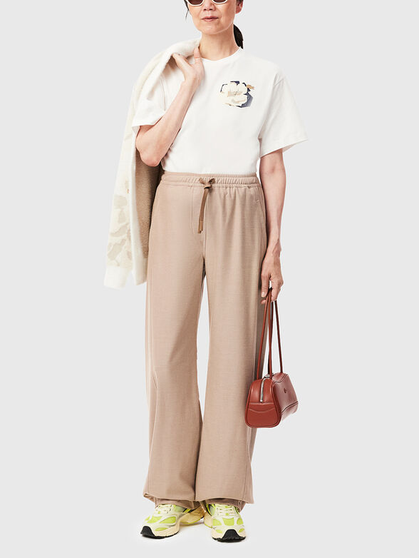 Wide legs beige pants - 3