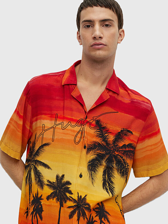 Short sleeve shirt with colorful print - 4