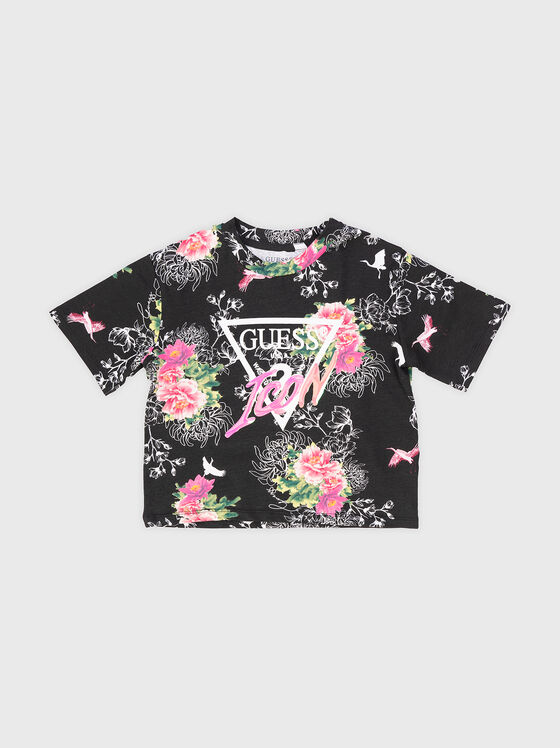 T-shirt with triangular logo print - 1