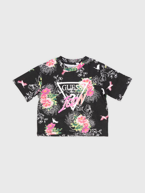 T-shirt with triangular logo print - 1