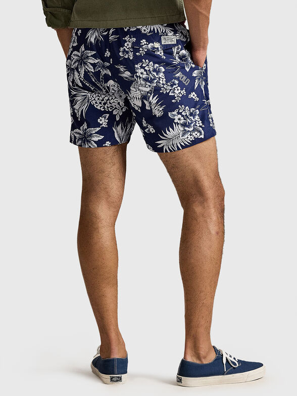Beach shorts with floral print - 2