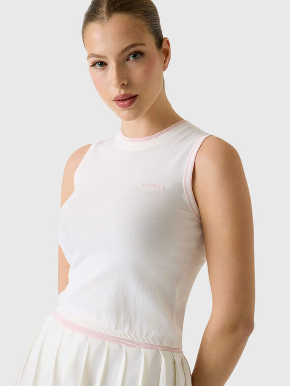 Knit top with embroidered logo - 4