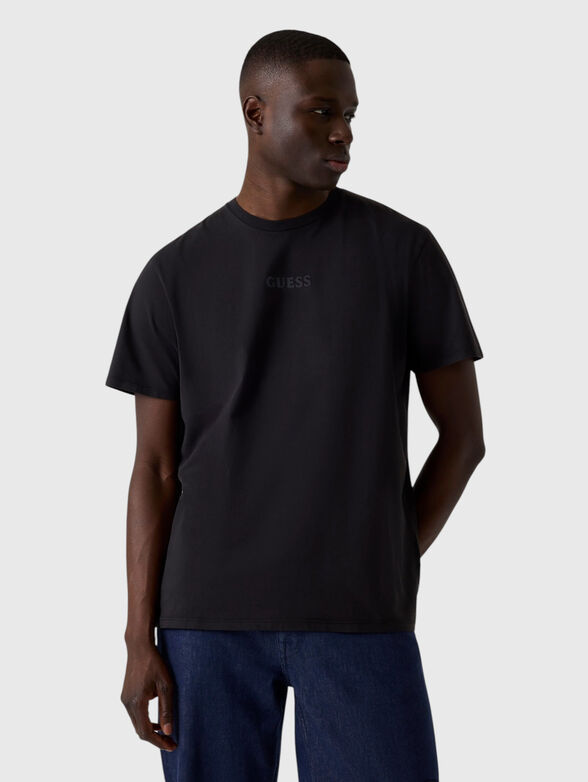 Black cotton T-shirt - 1
