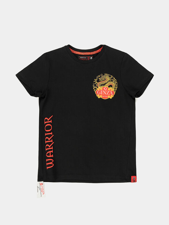 Black T-shirt with print - 1