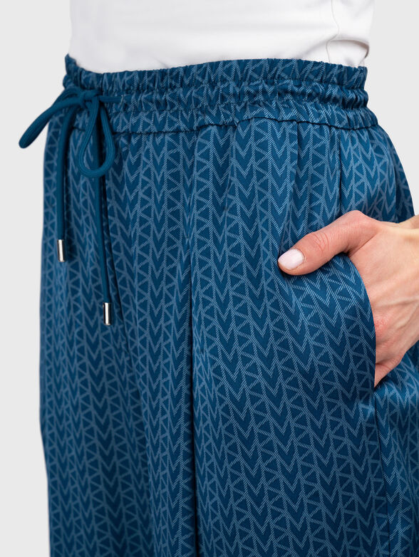 Satin pants with drawstring waist - 4