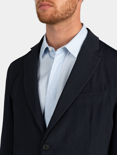Dark blue jacket with wrinkled effect - 5