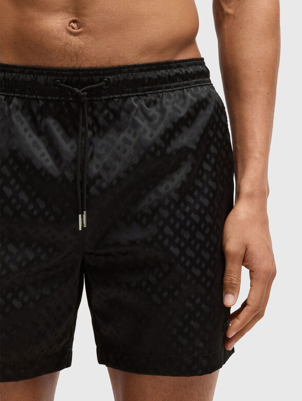 Beach shorts with monogram logo print - 3