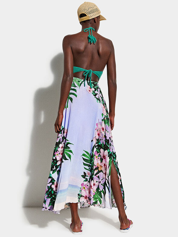 PARROT beach dress with tropical print - 3