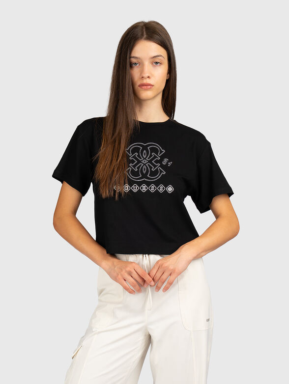 Black cotton t-shirt - 2