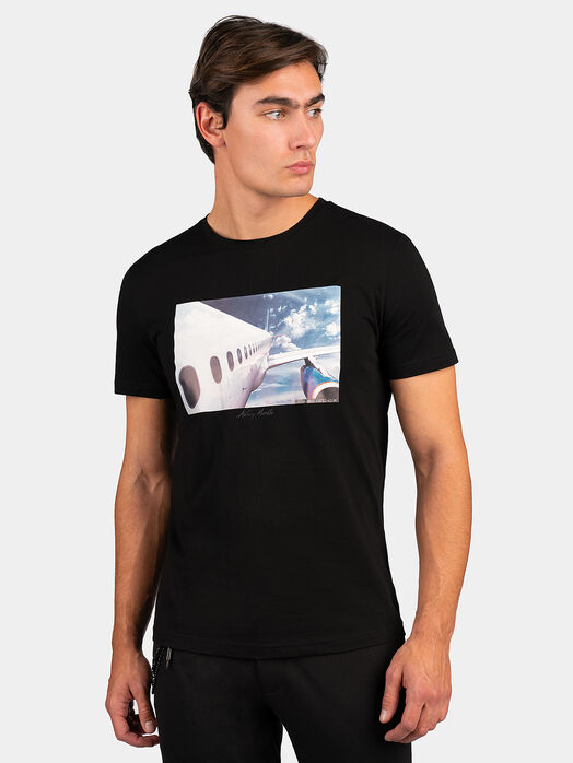 Black cotton t-shirt