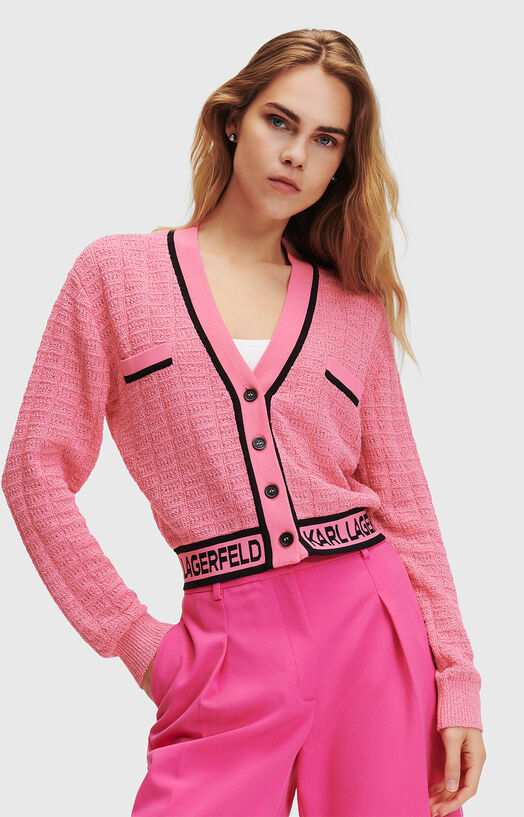 Cardigan with contrasting elements brand Karl Lagerfeld