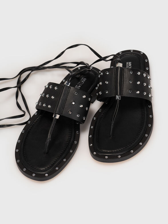JAGGER black sandals with eyelets - 6