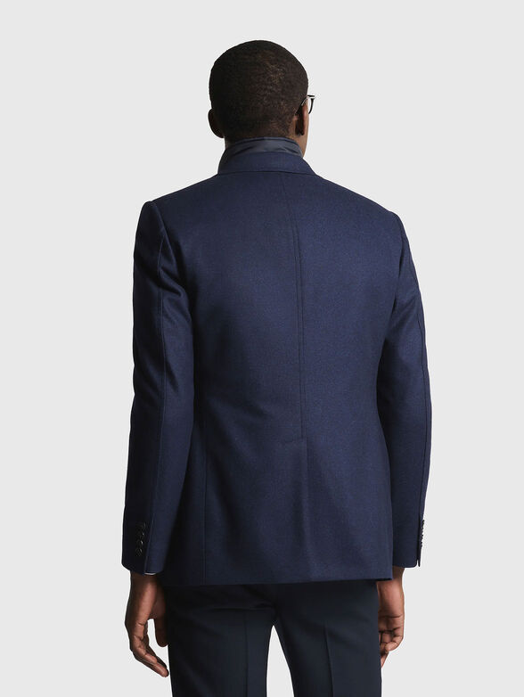 Double jacket in carded wool flannel - 3