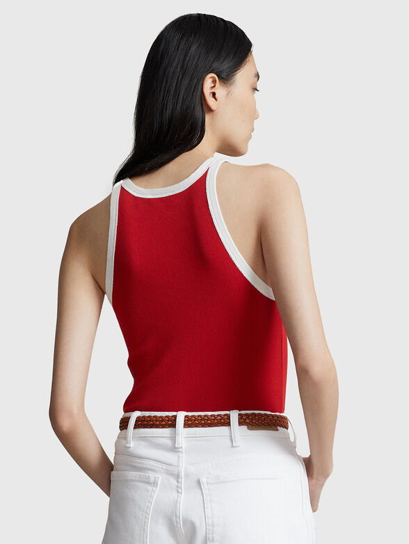 Ribbed top with contrast elements - 3