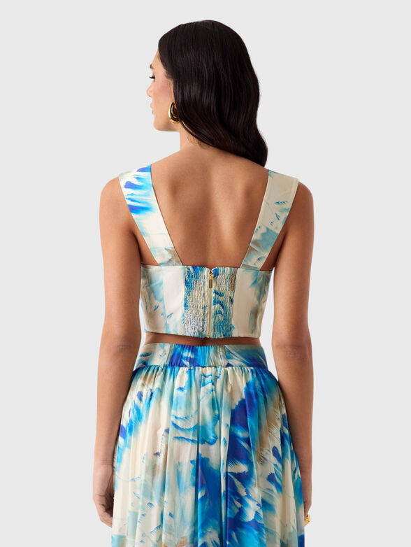 Cropped top with floral print - 3