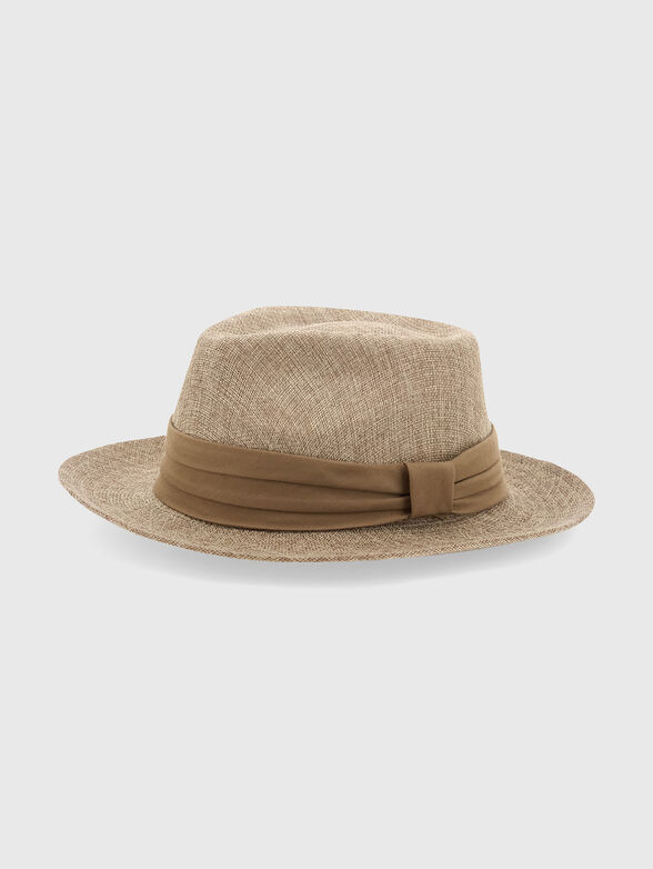 Knitted hat with a brim - 1