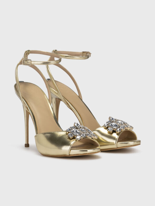 Heeled sandals in gold color  - 2